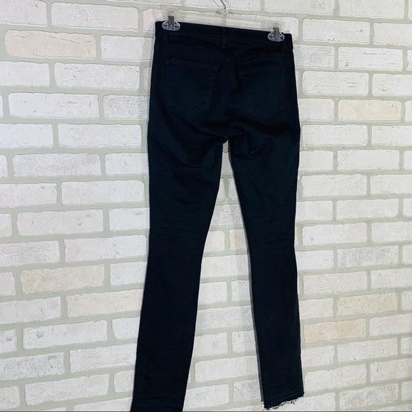 J Brand Demented Black Raw Hem Skinny Jeans - Picture 10 of 13